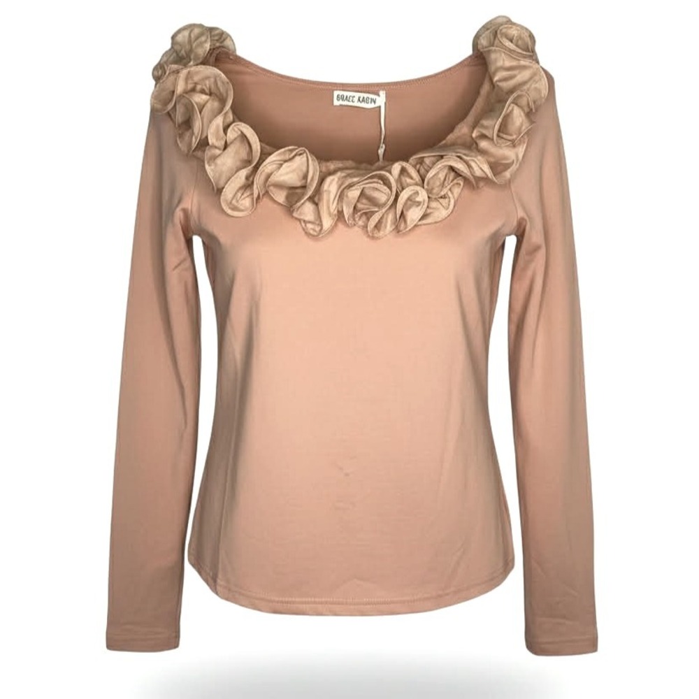 Grace Karen Pink Blouse women's blouse size small Coquette Cottagecore romantic
